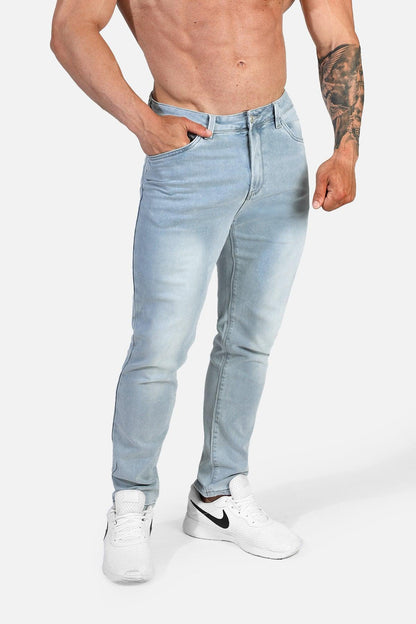 Jed North Men's Men's Premium Fitted Stretchy Jeans - Faded Light Blue