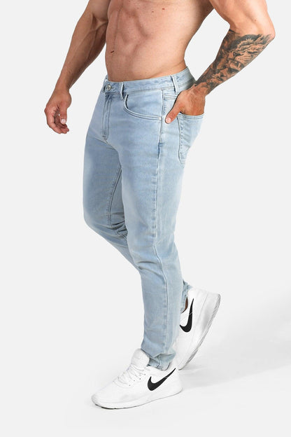 Jed North Men's Men's Premium Fitted Stretchy Jeans - Faded Light Blue