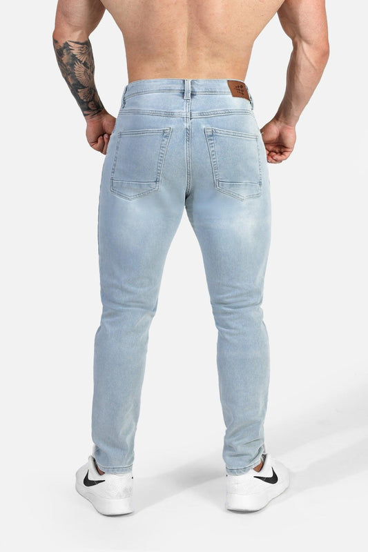 Jed North Men's Men's Premium Fitted Stretchy Jeans - Faded Light Blue
