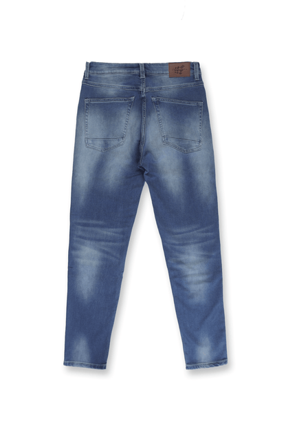 Jed North Men's Men's Premium Fitted Stretchy Jeans - Faded Dark Blue