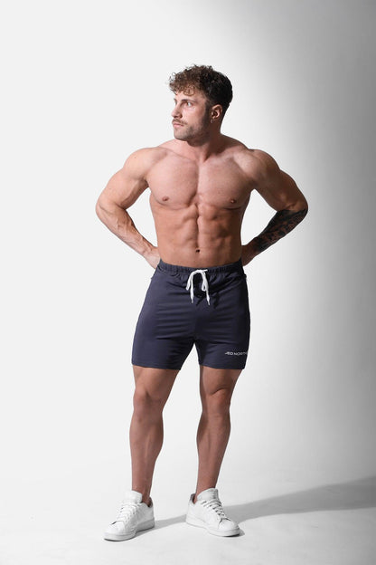 Jed North Men's Agile Plus 6.5'' Bodybuilding Shorts w Zipper Pockets - Gray