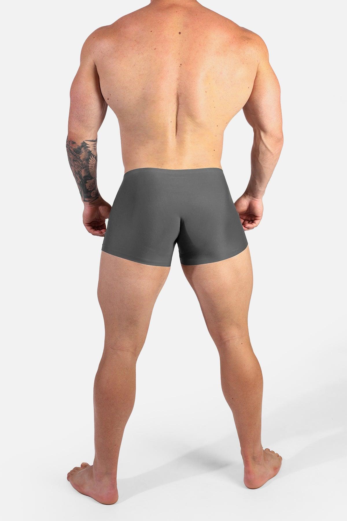 Jed North Men's Men's Seamless Muscle-Fit Boxers 2-Pack - Black & Gray
