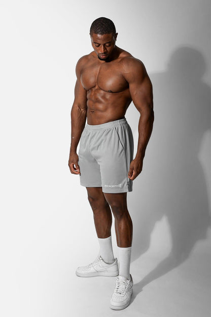Jed North Men's Jersey Mesh 7.5" Gym Shorts - Polar Silver