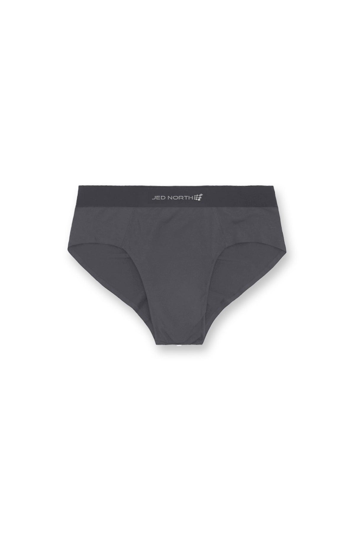 Jed North Men's Men's Athletic Seamless Briefs 2-Pack - Black & Gray