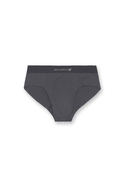 Jed North Men's Men's Athletic Seamless Briefs 2-Pack - Black & Gray