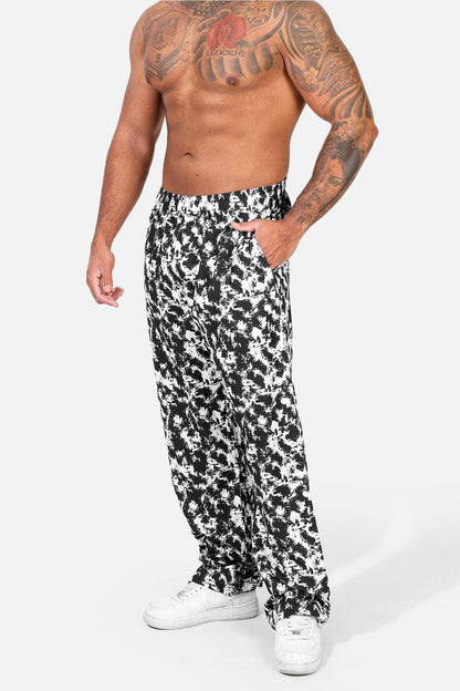 Jed North Men's Vintage Flex Joggers - B&W Paint Brushes