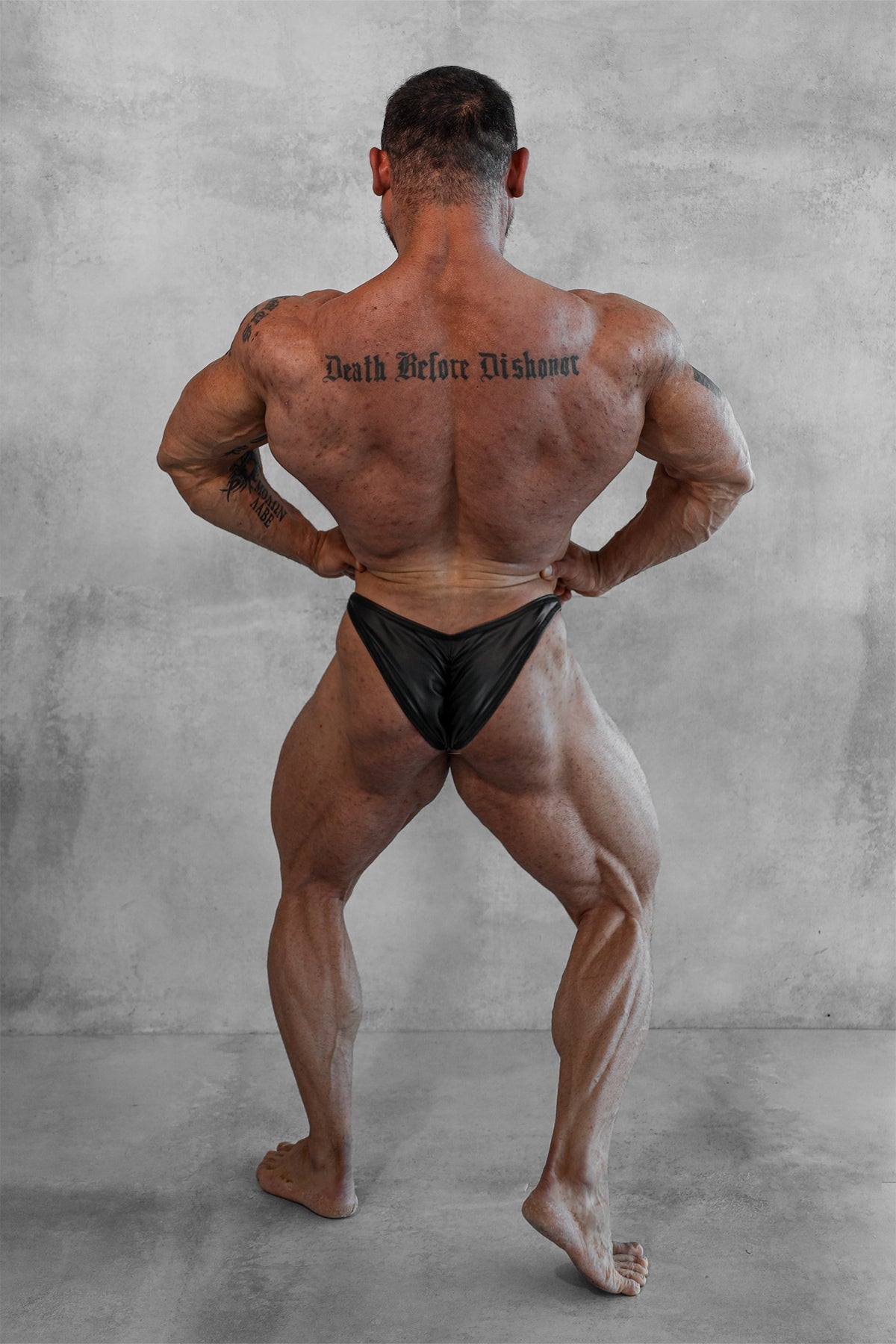 Jed North Men's Men's Bodybuilding Posing Trunks - Matte Black