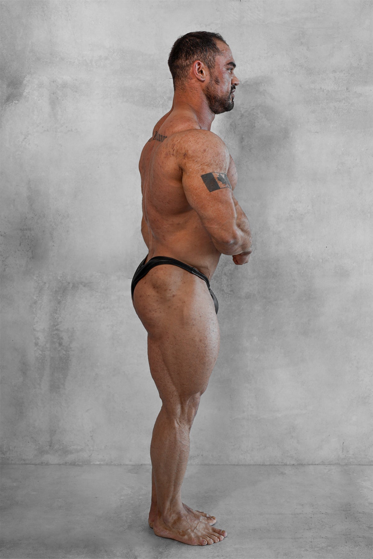 Jed North Men's Men's Bodybuilding Posing Trunks - Matte Black