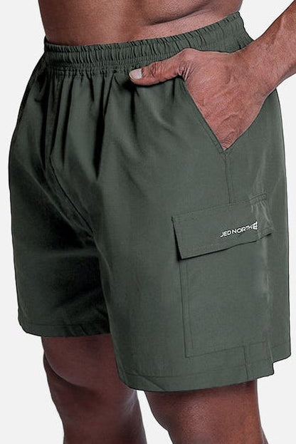 Jed North Men's Trek 4.5" Cargo Shorts - Dark Olive