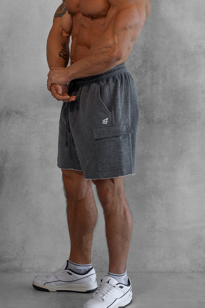 Jed North Men's Men's Cargo Sweat Shorts - Dark Gray