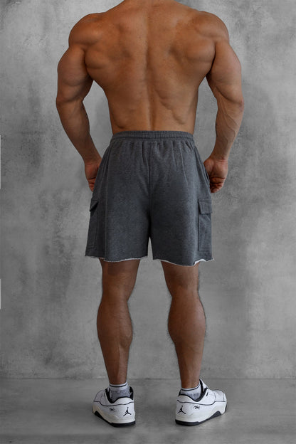 Jed North Men's Men's Cargo Sweat Shorts - Dark Gray