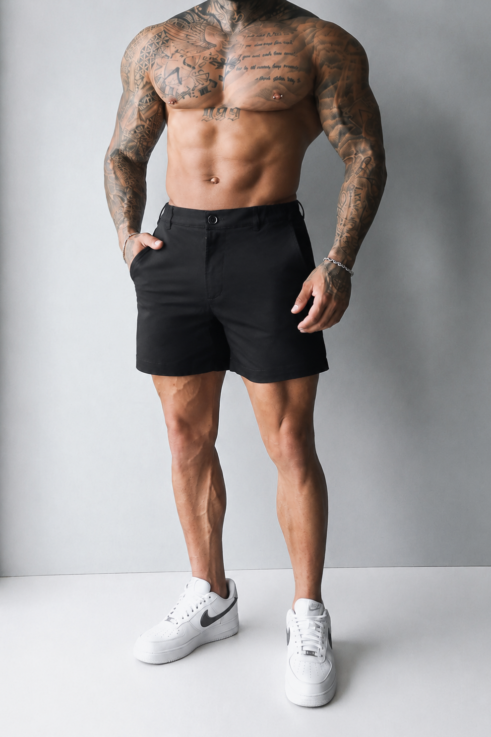 Jed North Men's Flex Waist Chino Shorts - Black