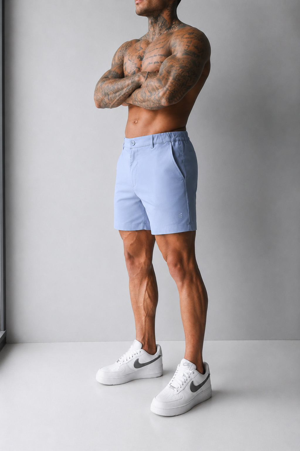 Jed North Men's Flex Waist Chino Shorts - Light Blue