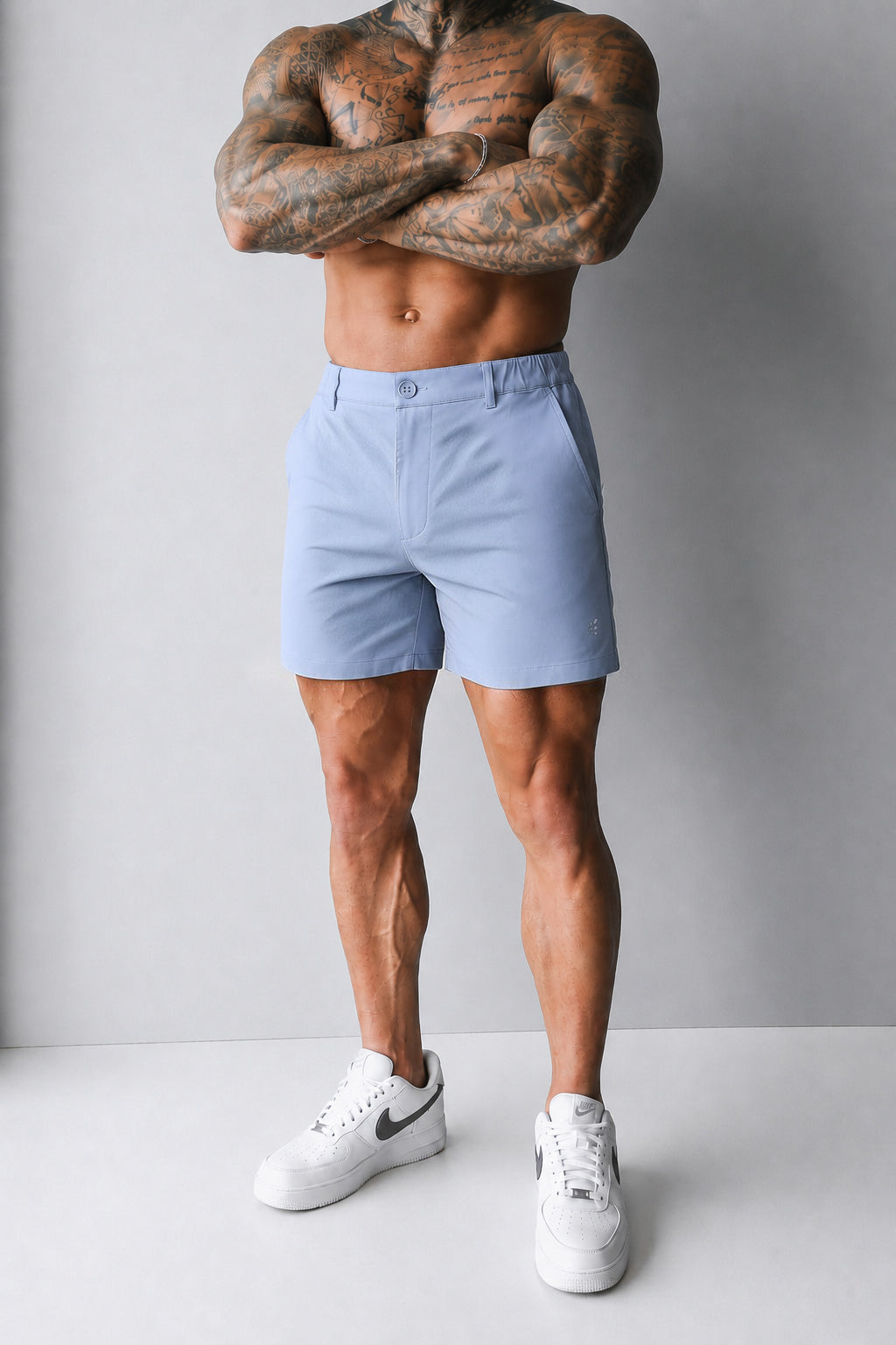 Jed North Men's Flex Waist Chino Shorts - Light Blue