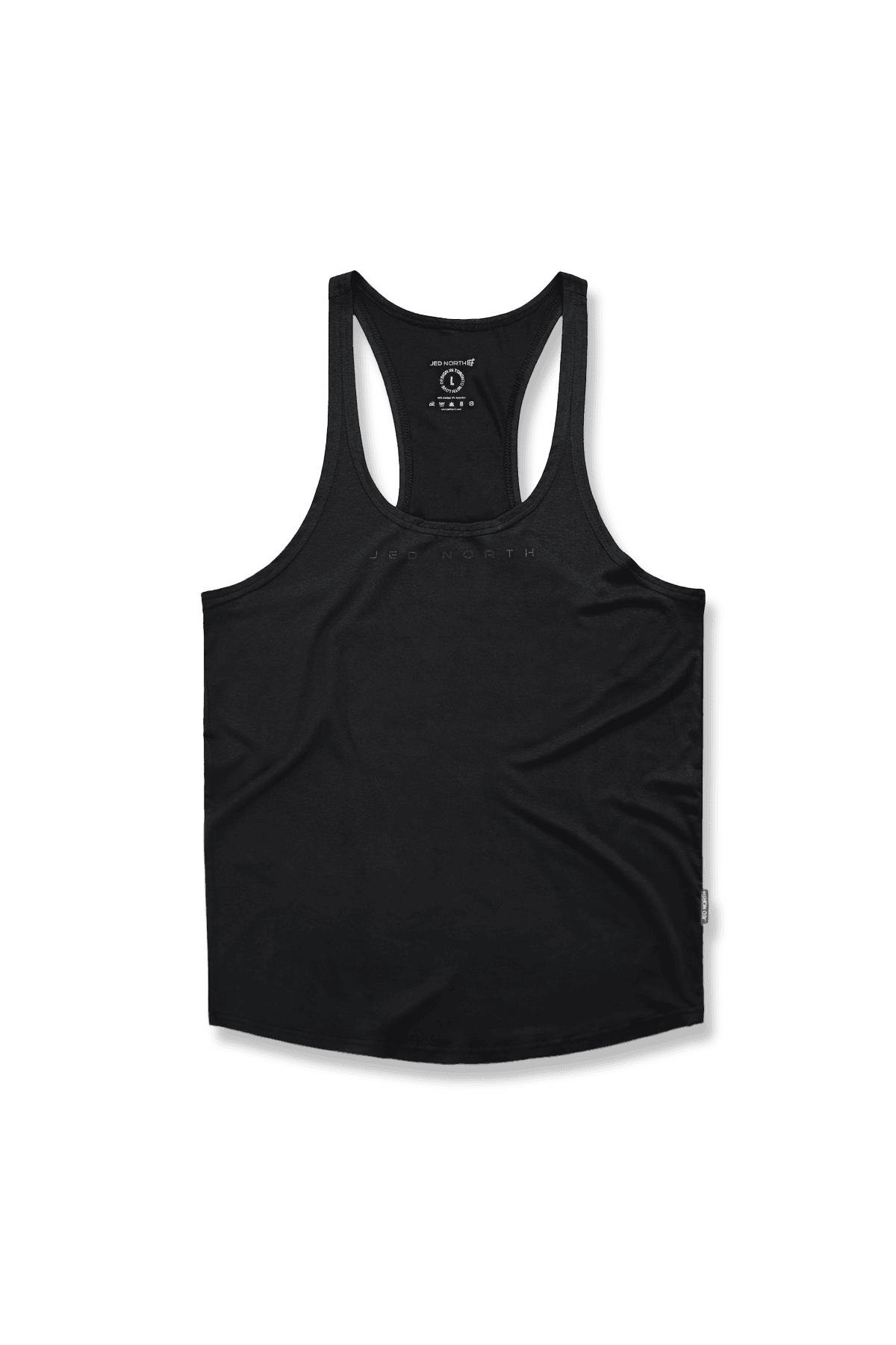 Jed North Men's Classic Bodybuilding Racerback Stringer - Premium Black