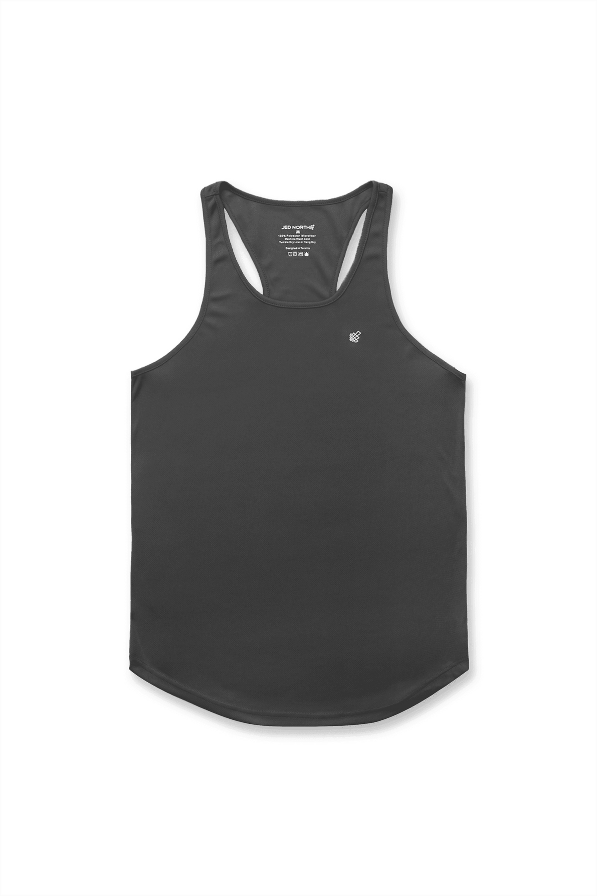Jed North Men's Fast-Dry Bodybuilding Workout Stringer - Charcoal