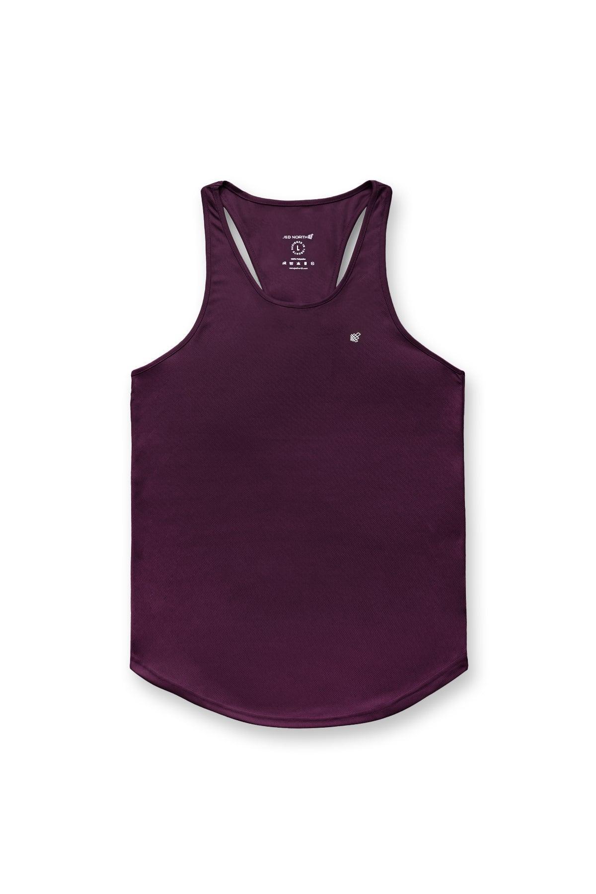 Jed North Men's Fast-Dry Bodybuilding Workout Stringer - Dark Purple