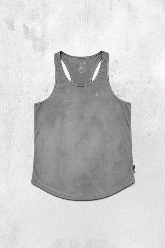Jed North Men's Fast-Dry Bodybuilding Workout Stringer - Dusted Silver