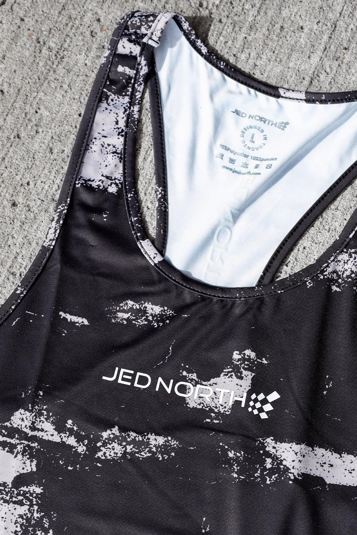 Jed North Men's Graphic Muscle Stringer - Silver Brush Strokes