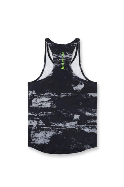 Jed North Men's Graphic Muscle Stringer - Silver Brush Strokes