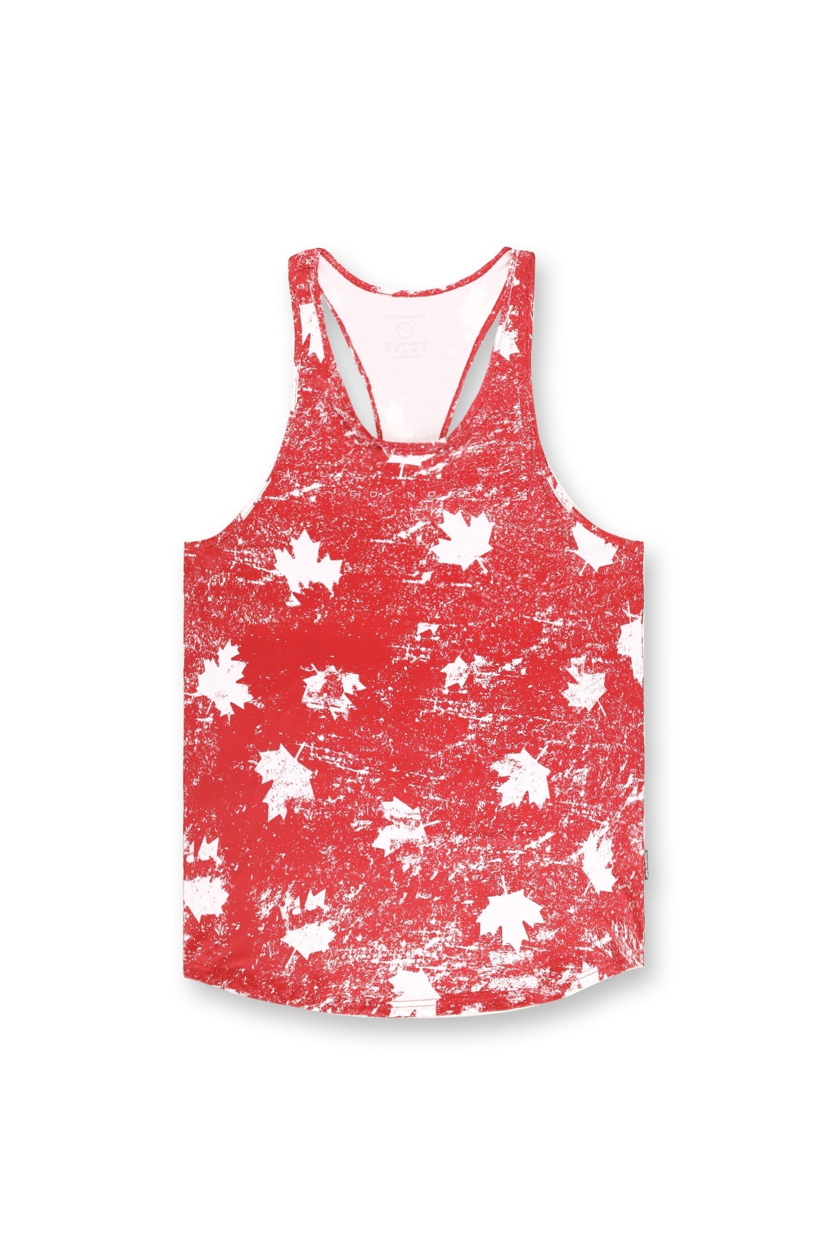 Jed North Men's Graphic Muscle Stringer - Red Maple Leaf