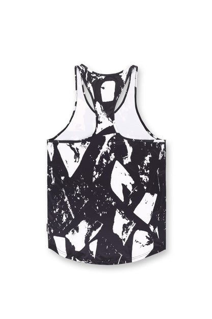 Jed North Men's Graphic Muscle Stringer - Abstract Black