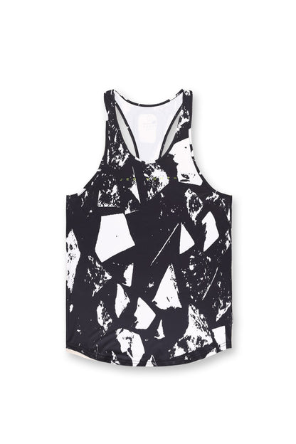 Jed North Men's Graphic Muscle Stringer - Abstract Black