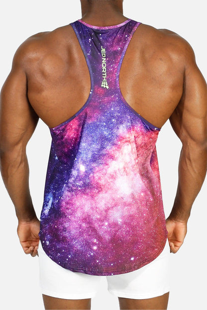 Jed North Men's Graphic Muscle Stringer - Galactic