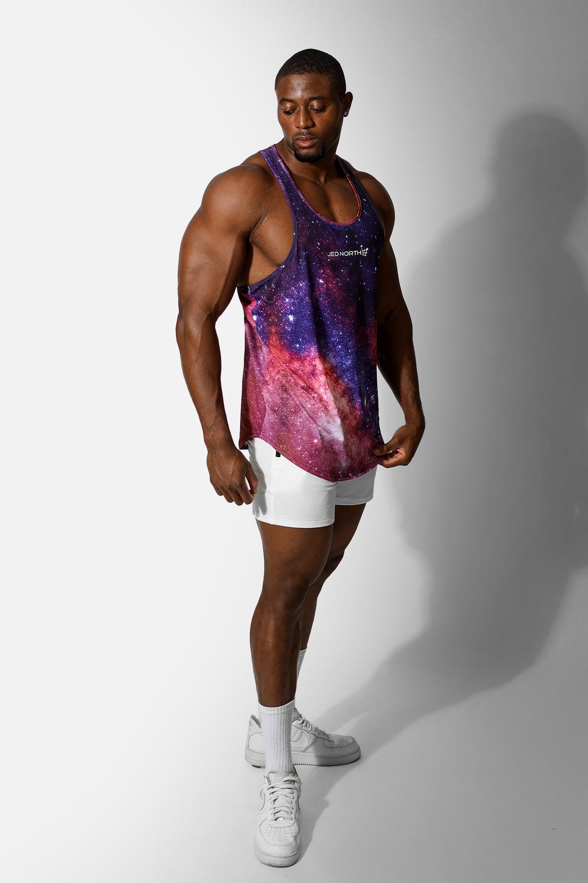 Jed North Men's Graphic Muscle Stringer - Galactic
