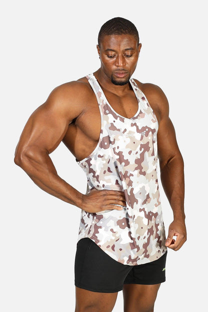 Jed North Men's Graphic Muscle Stringer - Khaki Camo