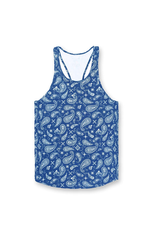 Jed North Men's Graphic Muscle Stringer - Navy Paisley