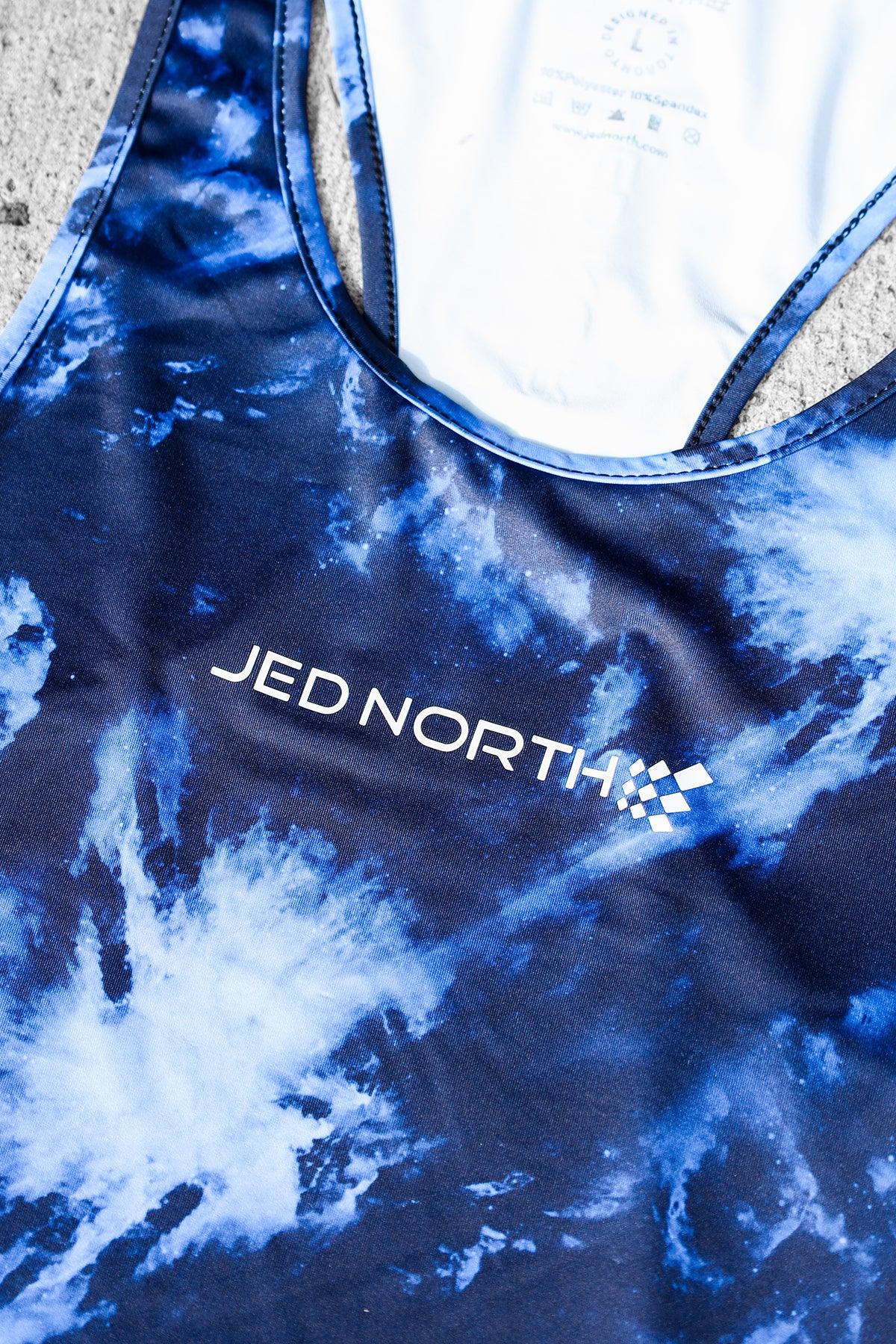 Jed North Men's Graphic Muscle Stringer - Abstract Blue