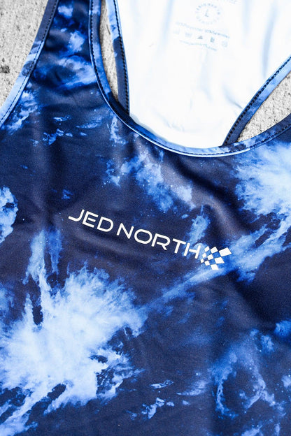 Jed North Men's Graphic Muscle Stringer - Abstract Blue