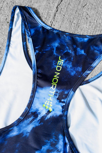 Jed North Men's Graphic Muscle Stringer - Abstract Blue