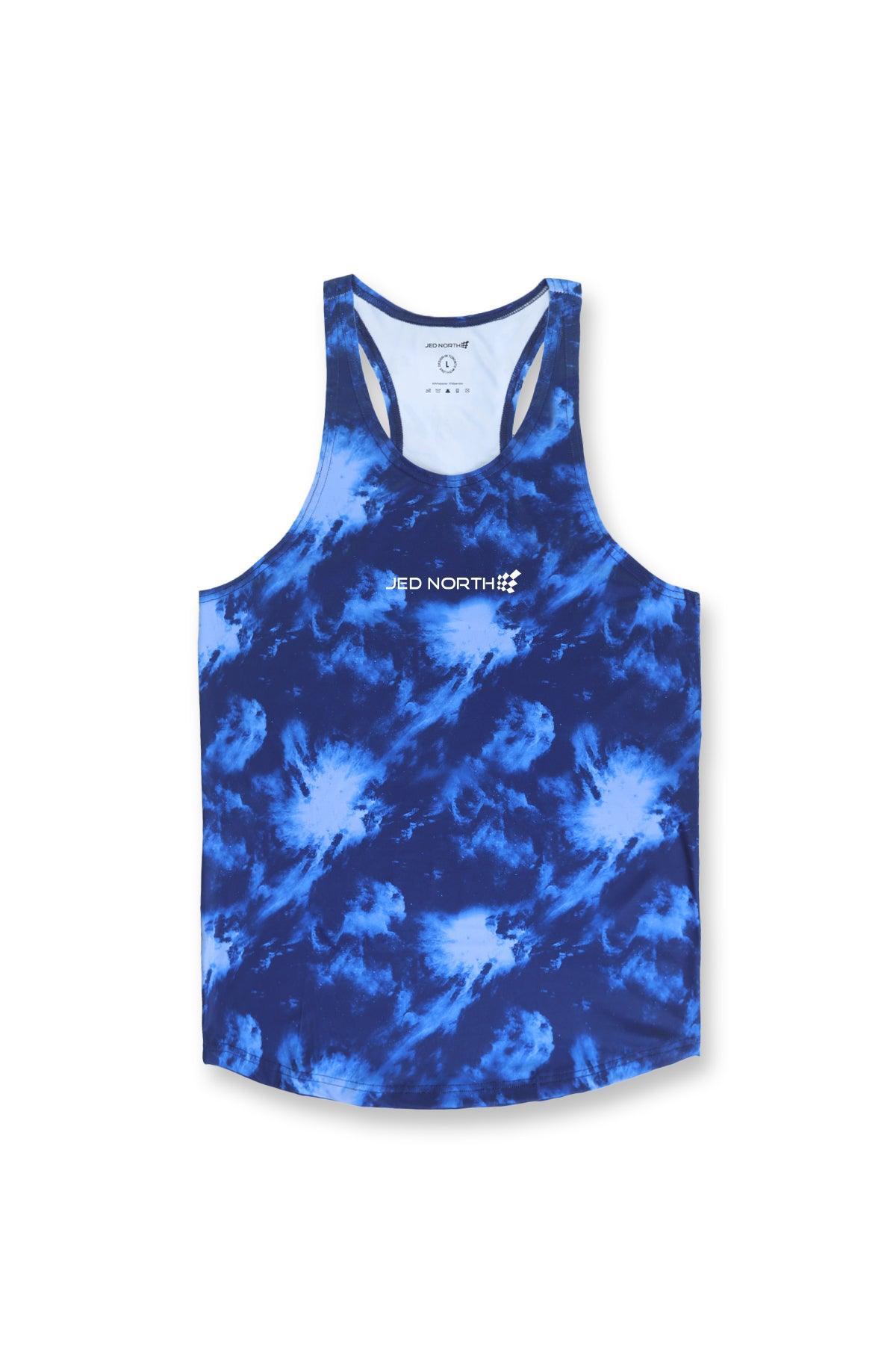 Jed North Men's Graphic Muscle Stringer - Abstract Blue