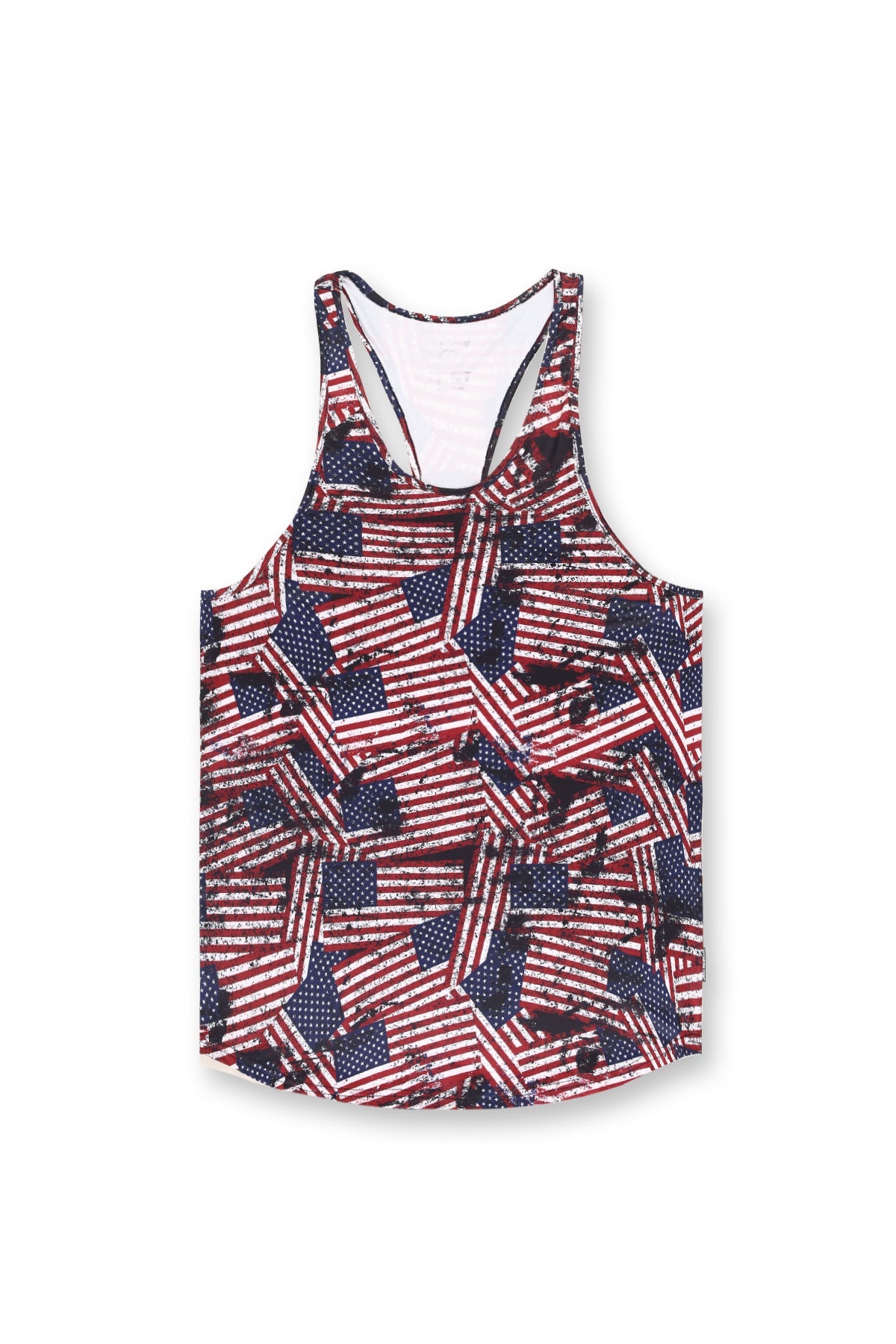 Jed North Men's Graphic Muscle Stringer - USA Flag