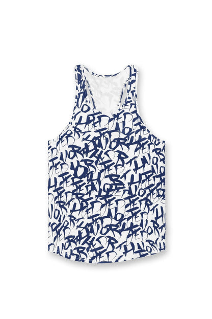 Jed North Men's Graphic Muscle Stringer - White Graffiti