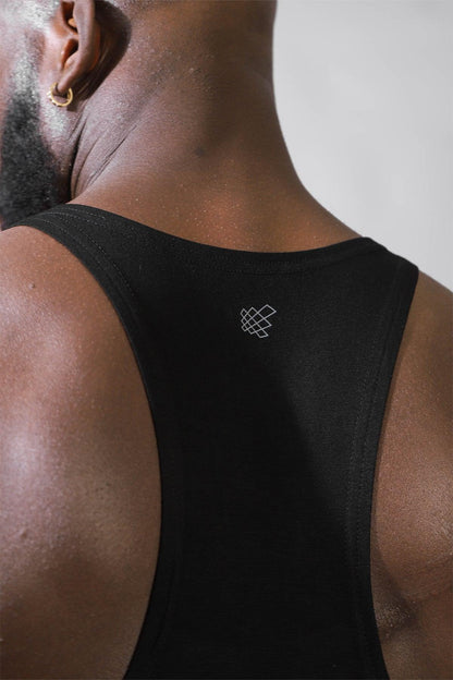 Jed North Men's Classic Bodybuilding Racerback Stringer - Premium Black