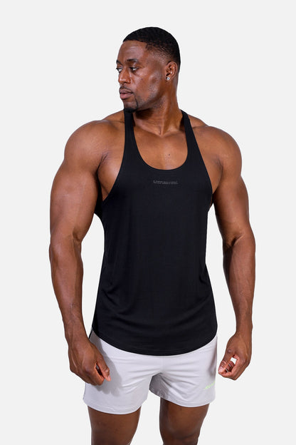 Jed North Men's Classic Bodybuilding Racerback Stringer - Quote Black