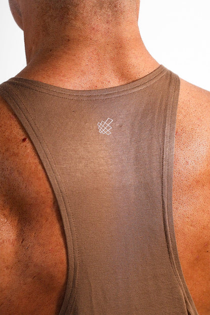 Jed North Men's Classic Bodybuilding Racerback Stringer - Walnut Brown