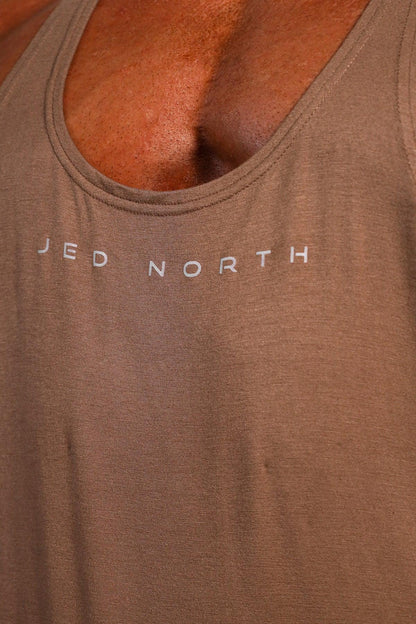 Jed North Men's Classic Bodybuilding Racerback Stringer - Walnut Brown