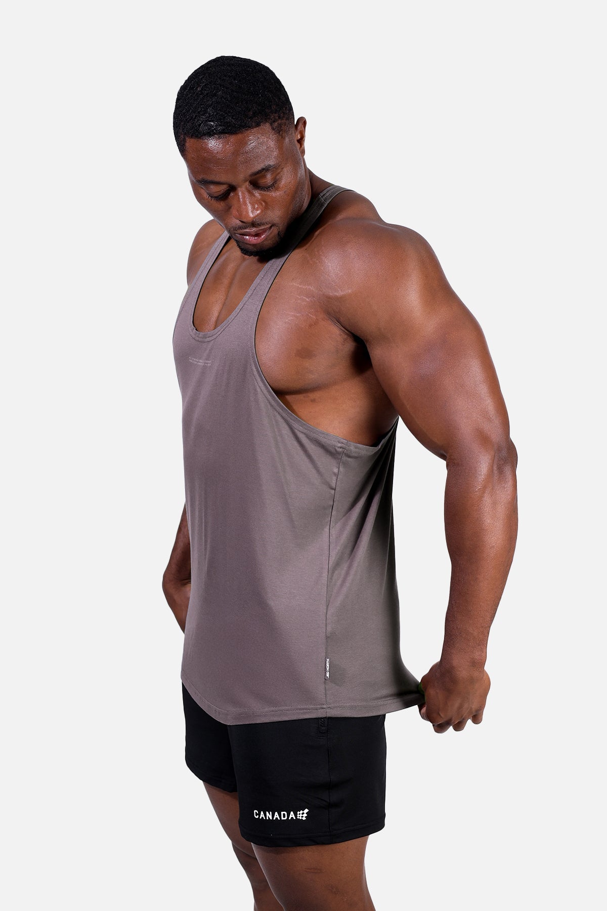 Jed North Men's Classic Bodybuilding Racerback Stringer - Quote Gray