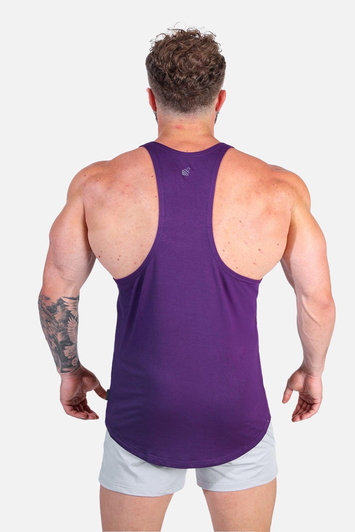 Jed North Men's Classic Bodybuilding Racerback Stringer - Violet