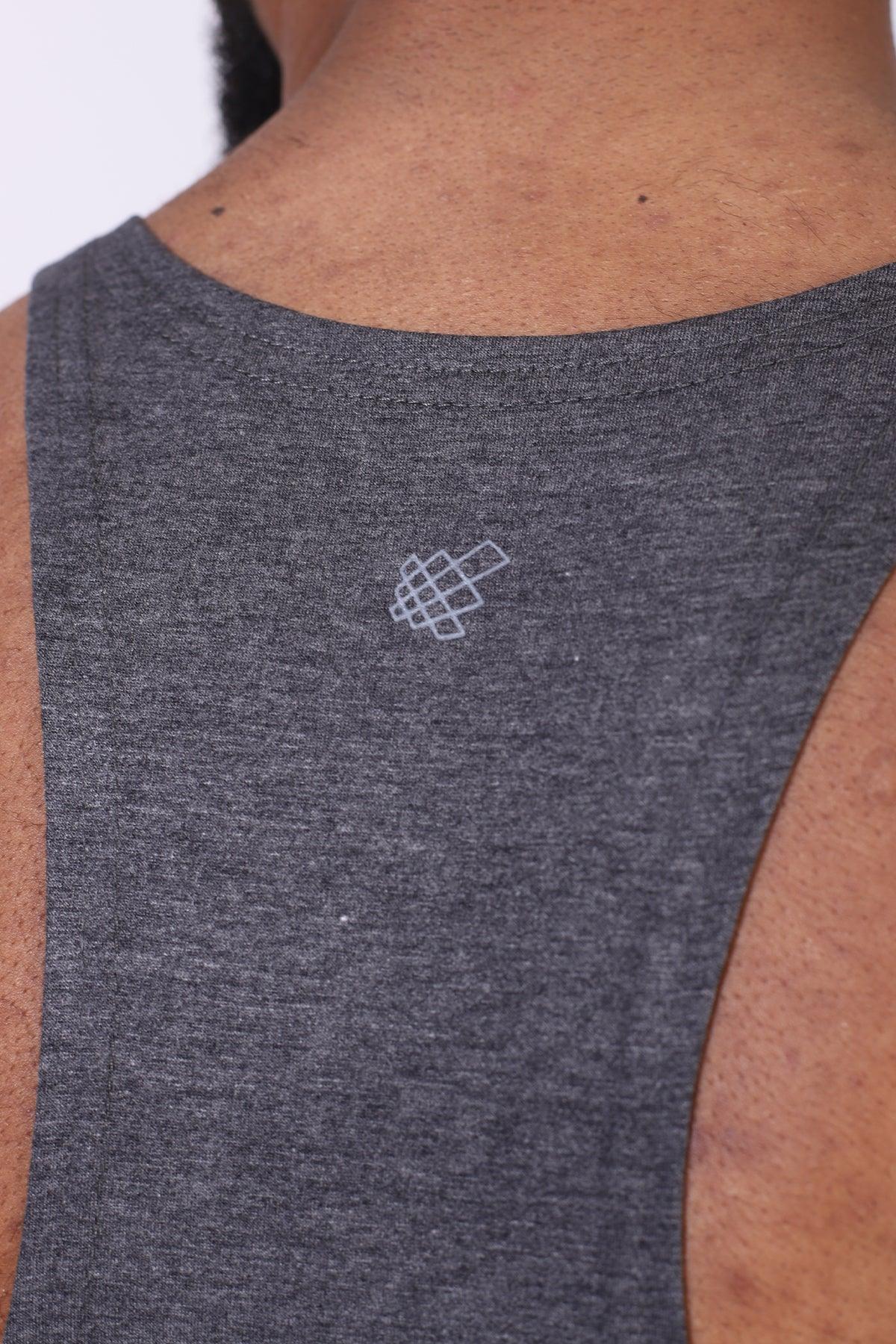 Jed North Men's Classic Bodybuilding Racerback Stringer - Heather Gray