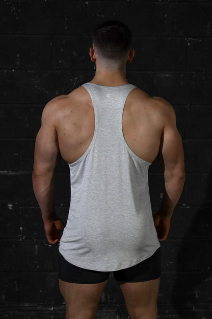 Jed North Men's Classic Bodybuilding Racerback Stringer - Light Gray