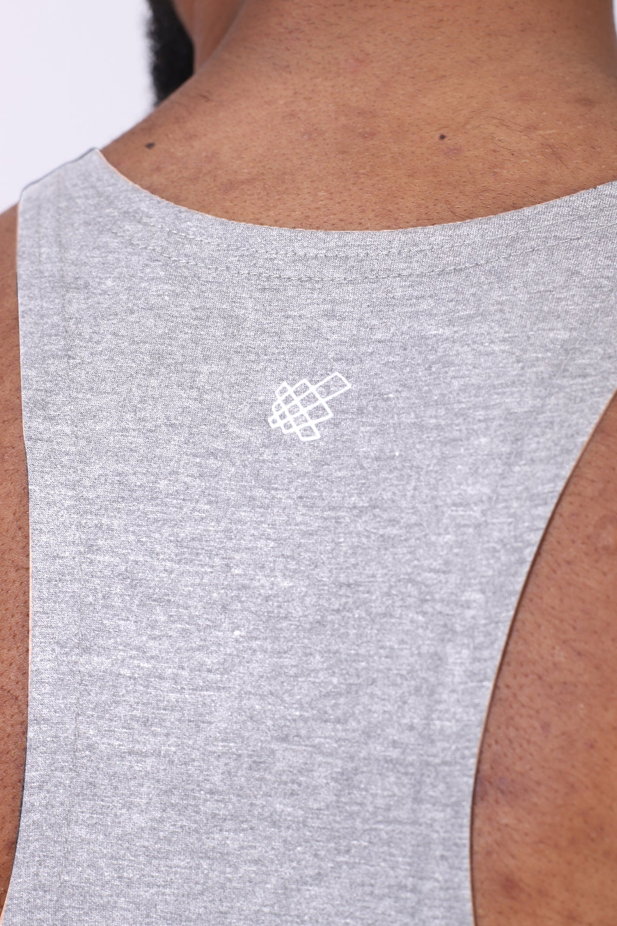 Jed North Men's Classic Bodybuilding Racerback Stringer - Light Gray