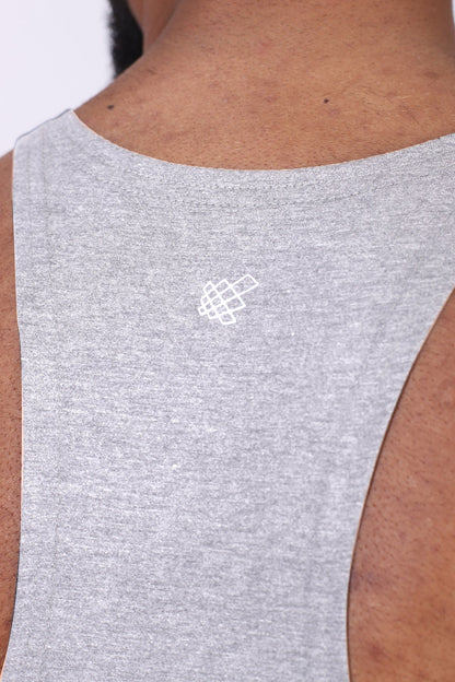 Jed North Men's Classic Bodybuilding Racerback Stringer - Light Gray