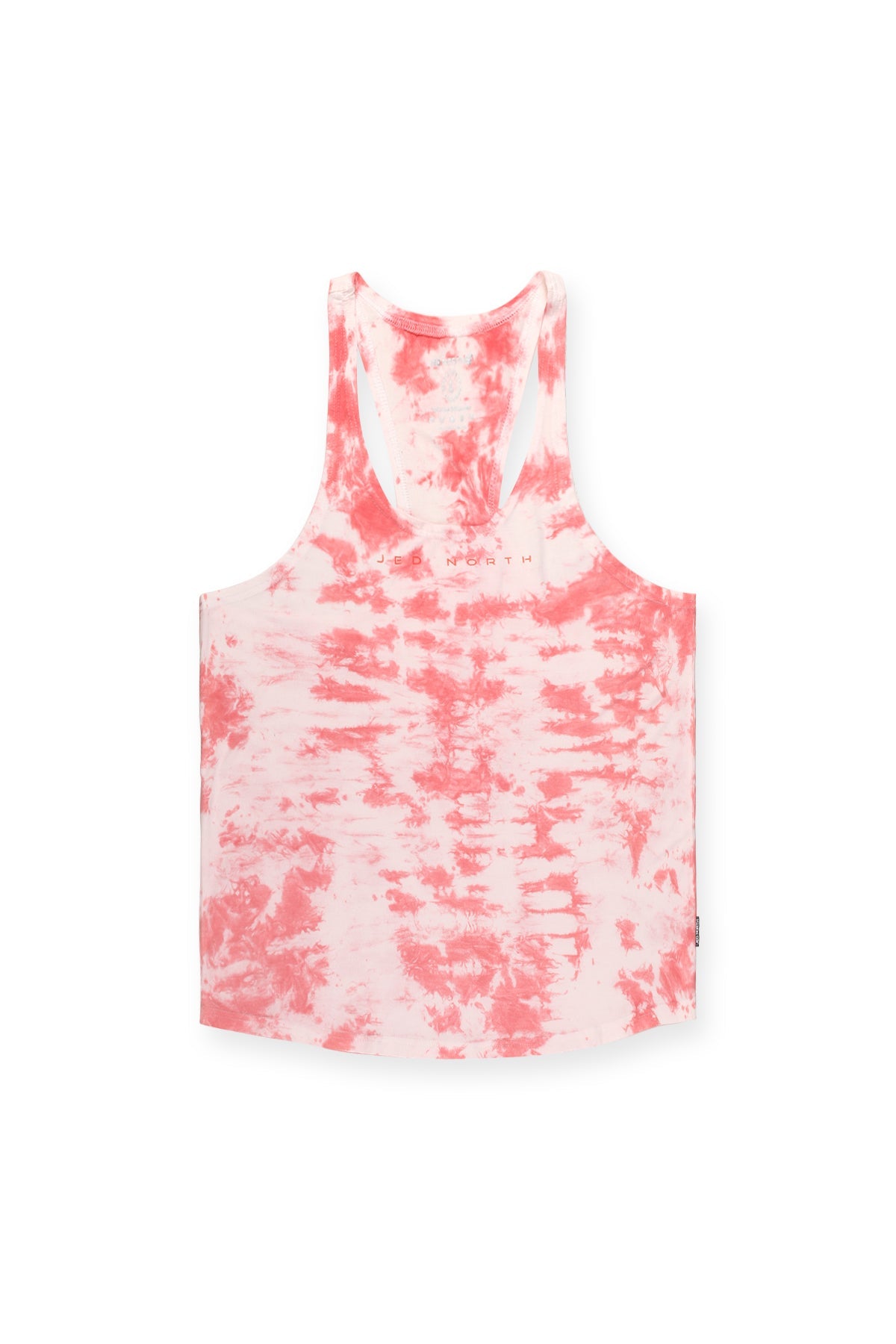Jed North Men's Classic Bodybuilding Racerback Stringer - Red Tie Dye