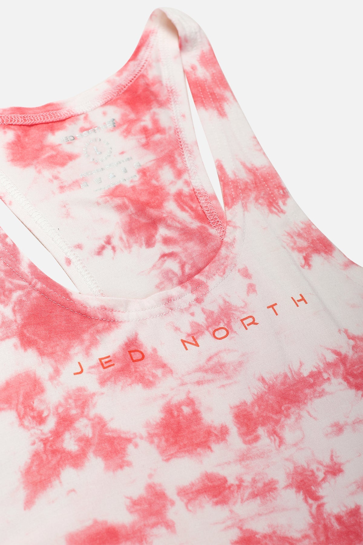 Jed North Men's Classic Bodybuilding Racerback Stringer - Red Tie Dye