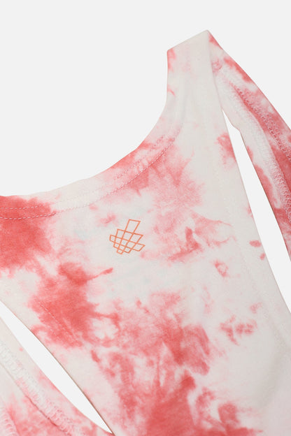 Jed North Men's Classic Bodybuilding Racerback Stringer - Red Tie Dye